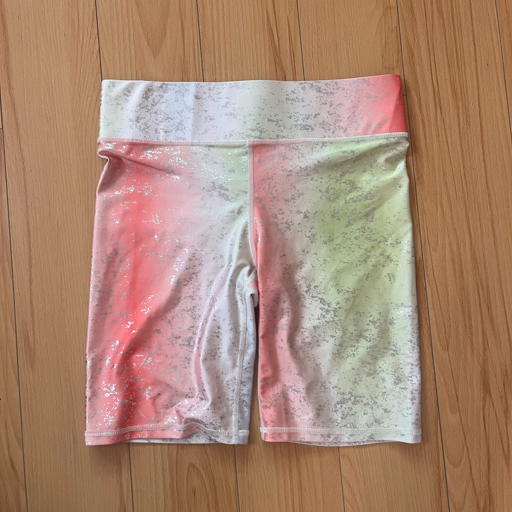 Terez Colorful Iridescent Gradient Biker Shorts